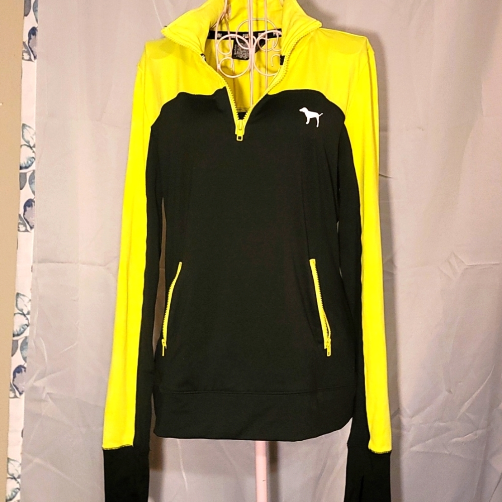 VS Pink Ultimate quarter zip pullover S